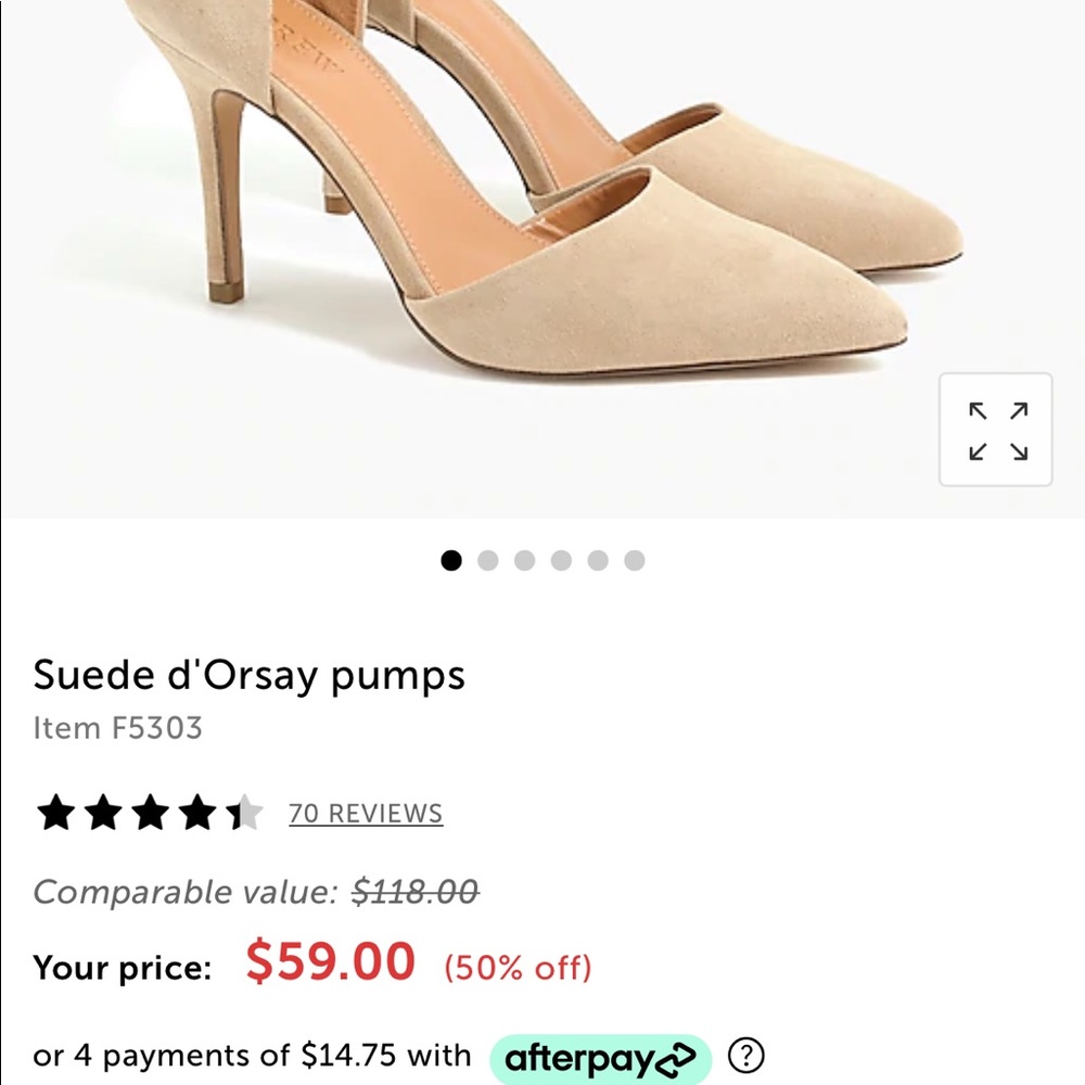 J. Crew Suede d'Orsay pumps